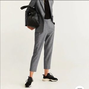 Cropped Mango Suit Pants (Blazer Available)